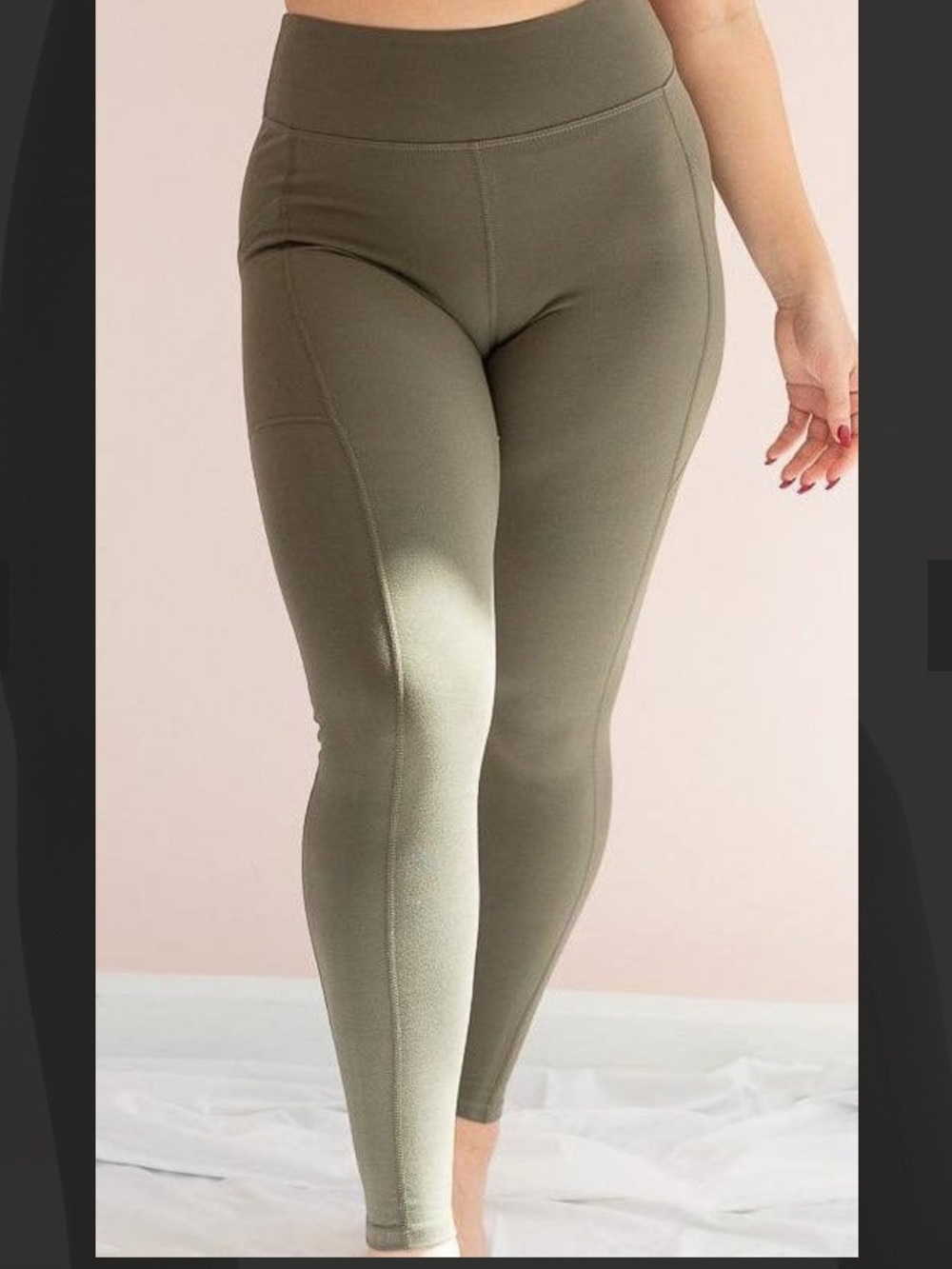 Lunalae Jamilla Legging - Sculpting Panelled Legging Recycled Khaki